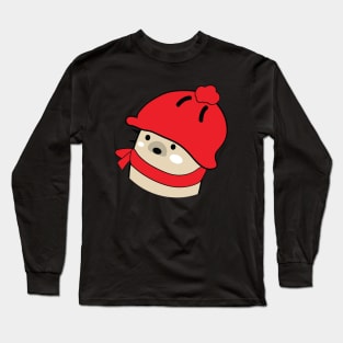 Mochie in winter hat Long Sleeve T-Shirt